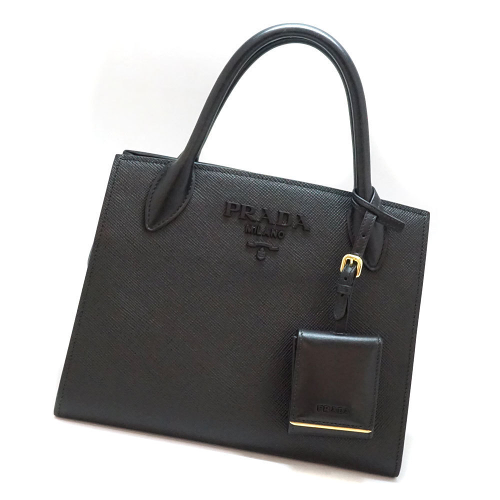 Prada Handbag Shoulder Bag Small Saffiano Black